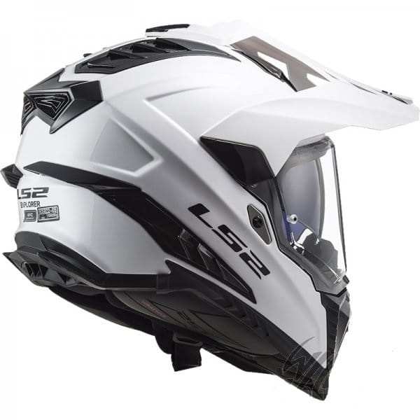 AK4070110022_1 KASK MOTOCYKLOWY ENDURO OFF ROAD KASK LS2 MX701 EXPLORER SOLID WHITE nowość 2021 roku