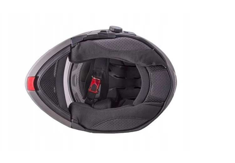 Kask DELTA szczękowy z BlueTooth ORIGINE otwierana szczęka + blenda + wbudowana łączność intercom BT - NOWOŚĆ ! SREBRNY