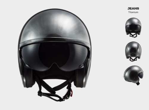 novinka prilba ls2 KASK MOTOCYKLOWY OTWARTY JET LS2 OF599 SPITFIRE SPITFIRE JEANS TITANUM novinka prilba ls2