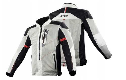 KURTKA MOTOCYKLOWA Męska KURTKA LS2 ALBA MAN LIGHT GREY BLACK nowość 2021 roku