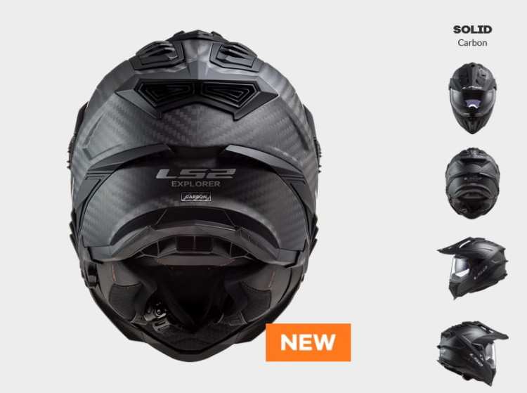 KASK LS2 MX701 C EXPLORER SOLID CARBON RABAT