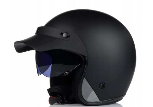 KASK MOTOCYKLOWY OTWARTY JET BOBEREK OF601 BOB SOLID MATT BLACK - nowość 2021 novinka prilba ls2