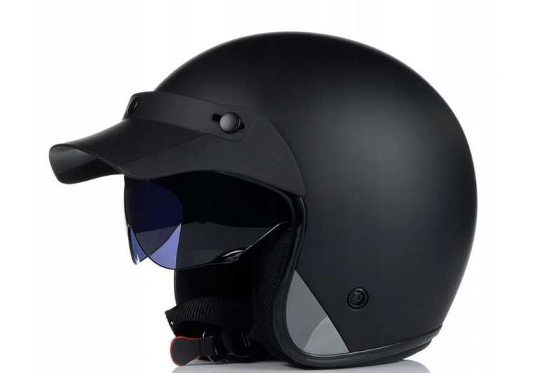 KASK MOTOCYKLOWY OTWARTY JET BOBEREK OF601 BOB SOLID MATT BLACK - nowość 2021 novinka prilba ls2