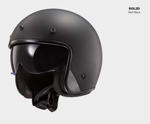 KASK MOTOCYKLOWY OTWARTY JET BOBEREK OF601 BOB SOLID MATT BLACK - nowość 2021 novinka prilba ls2