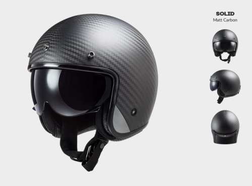 novinka prilba ls2 KASK MOTOCYKLOWY OTWARTY JET OF601 BOB SOLID MATT CARBON - nowość 2021