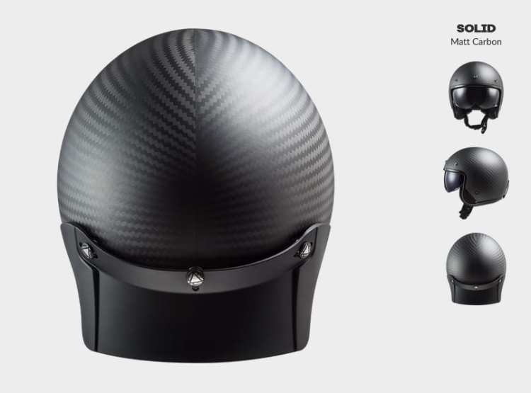 KASK MOTOCYKLOWY OTWARTY JET OF601 BOB SOLID MATT CARBON - nowość 2021 novinka prilba ls2
