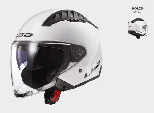 Prilba ls2 KASK MOTOCYKLOWY OTWARTY JET KASK LS2 OF600 COPTER SOLID WHITE - Nowość roku