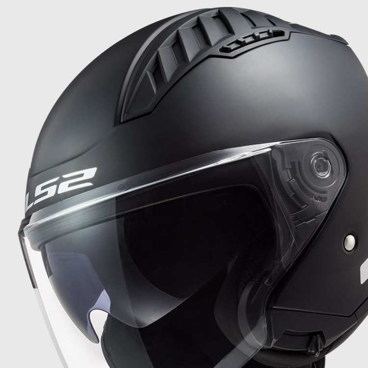 KASK MOTOCYKLOWY OTWARTY JET KASK LS2 OF600 COPTER MATT BLACK - Nowość roku Prilba ls2 KASK MOTOCYKLOWY