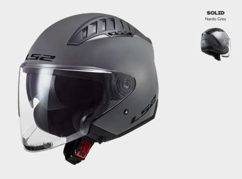 Prilba ls2 KASK MOTOCYKLOWY OTWARTY JET KASK LS2 OF600 COPTER SOLID NARDO GREY - Nowość roku