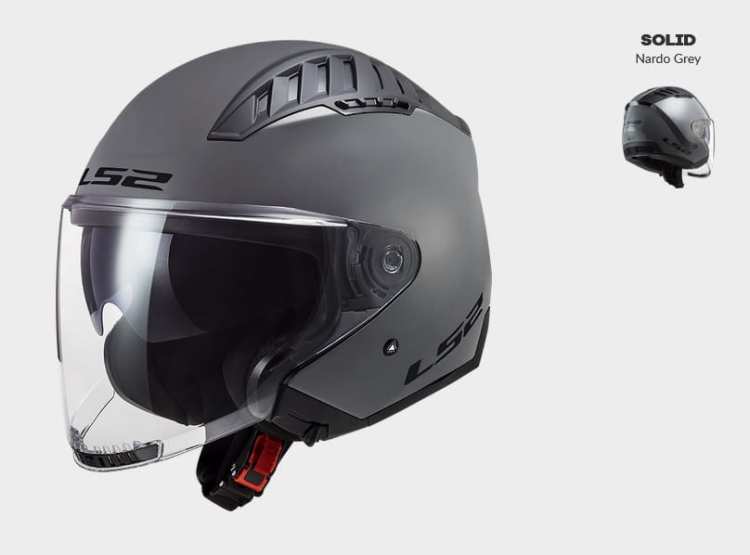 Prilba ls2 KASK MOTOCYKLOWY OTWARTY JET KASK LS2 OF600 COPTER SOLID NARDO GREY - Nowość roku