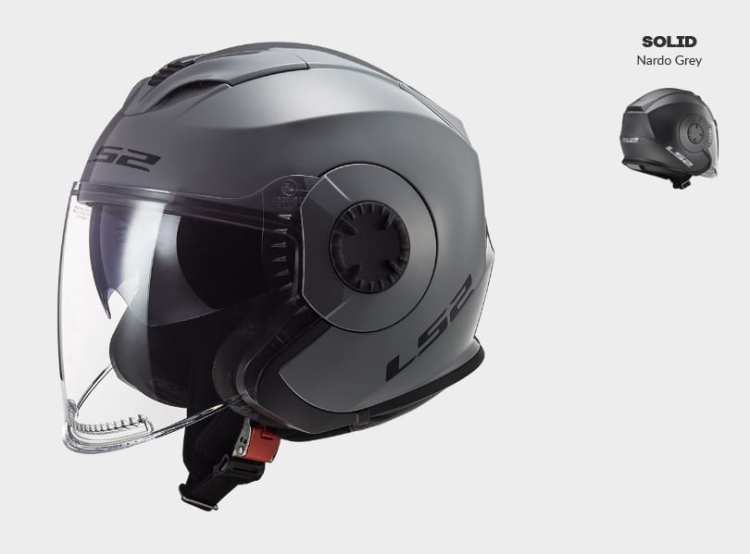 Exkluzívna veľmi ľahká otvorená prilba KASK OTWARTY JET LS2 OF570 VERSO NARDO GREY - nowy kolor