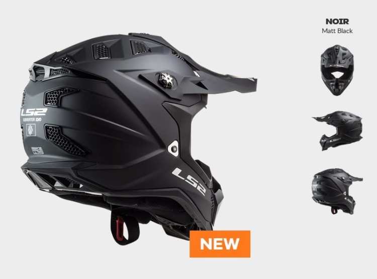KASK MOTOCYKLOWY ENDURO OFF ROAD LS2MX700 SUBVERTER EVO NOIR MATT BLACK, Motokrosové prilby, KASK LS2 MX470 SUBVERTER
