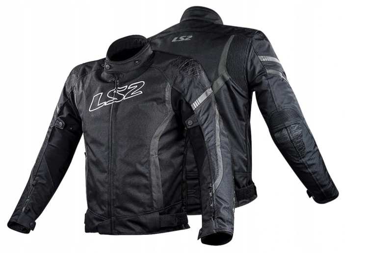 KURTKA MOTOCYKLOWA Męska KURTKA LS2 GATE MAN BLACK DARK GREY nowość roku