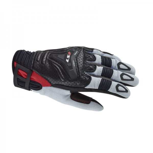 RĘKAWICE MOTOCYKLOWE DAMSKIE RĘKAWICE LS2 ALL TERRAIN LADY BLACK GREY RED