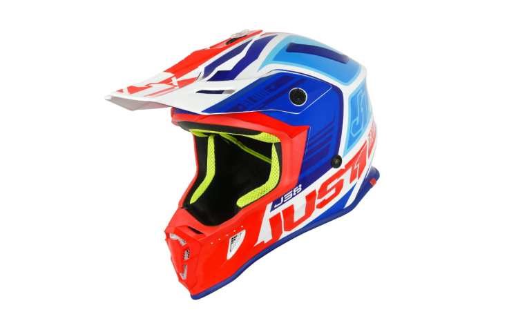 Kask CROSS ENDURO JUST1 J38 BLADE Blue-Red-White | MR4