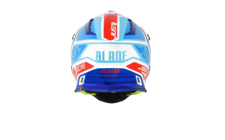 Kask CROSS ENDURO JUST1 J38 BLADE Blue-Red-White | MR4