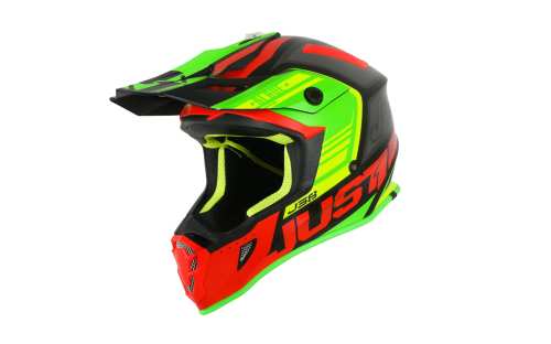 Kask CROSS ENDURO JUST1 J38 BLADE Red-Lime-Black | MR4