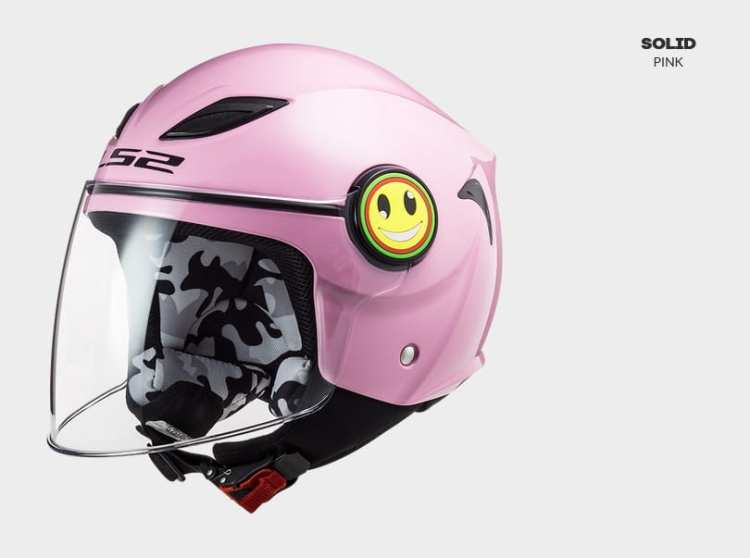 KASK MOTOCYKLOWY LS2 OF602 FUNNY JUNIOR PINK - kask dziecinny nowy model 2022 roku