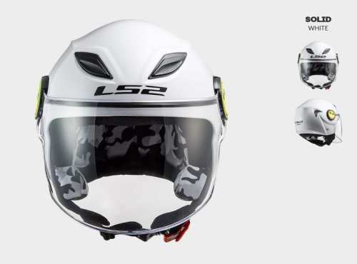 KASK MOTOCYKLOWY LS2 OF602 FUNNY JUNIOR WHITE - biały kask dziecinny nowy model 2022 roku