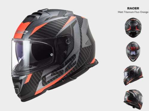 KASK MOTOCYKLOWY LS2 FF800 STORM RACER MATT TITANUM FLUO - kolekcja 2022