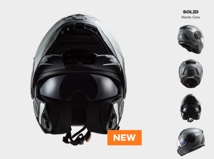 KASK MOTOCYKLOWY SZCZĘKOWY LS2 FF902 SCOPE SOLID MATT TITANIUM - nowość