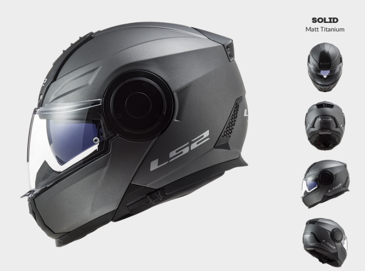 KASK MOTOCYKLOWY SZCZĘKOWY LS2 FF902 SCOPE SOLID MATT TITANIUM