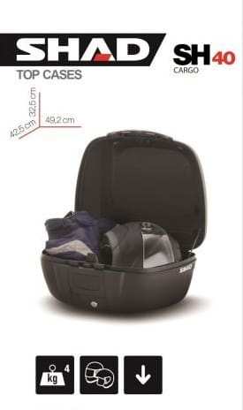 KUFER CENTRALNY SHAD SH40 CARGO Z PŁYTĄ MONTAŻOWĄ  - 40 Litr KSHD0B40199