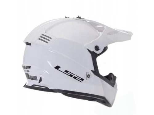 KASK LS2 MX437 FAST SOLID WHITE nowość 2022 - biały połysk