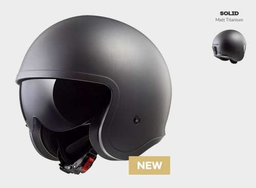 KASK MOTOCYKLOWY LS2 OF599 SPITFIRE SOLID MATT TITANIUM