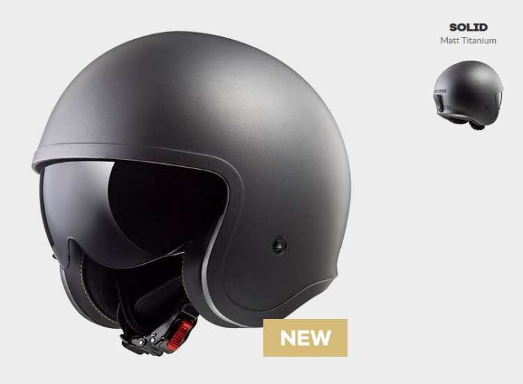KASK MOTOCYKLOWY LS2 OF599 SPITFIRE SOLID MATT TITANIUM