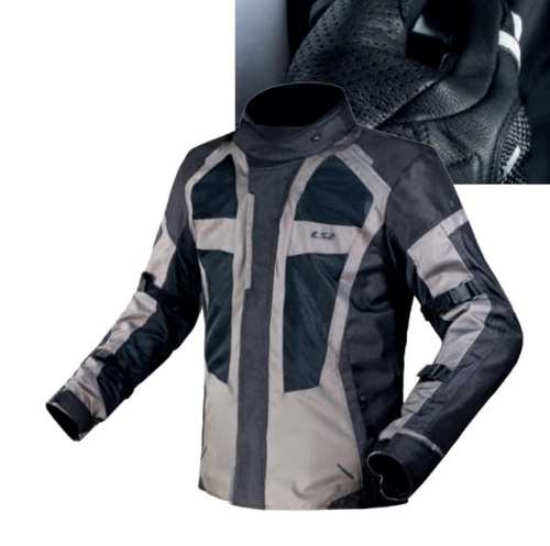 KURTKA MOTOCYKLOWA Męska KURTKA LS2 SCOUT MAN BLACK DARK GREY nowość roku - Męska