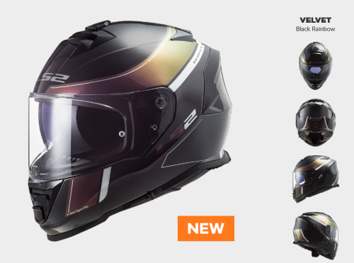 KASK MOTOCYKLOWY LS2 FF800 STORM VELVET BLACK RAINBOW - kolekcja 2022, prilba  , kask   modrá helma, modrá,helma motocyklová, motocyklová modrá