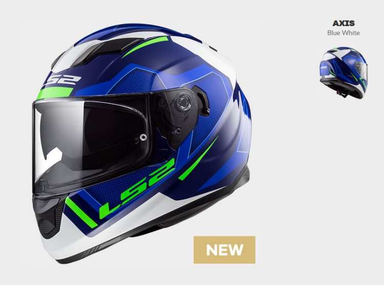  KASK MOTOCYKLOWY LS2 FF320 STREAM EVO AXIS BLUE WHITE