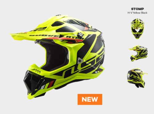 KASK MOTOCYKLOWY ENDURO OFF ROAD KASK LS2 MX700 SUBVERTER EVO STOMP YELLOW BLACK, hurt ls2, sprzedaż hurtowa kasków ls2, promocja ls2