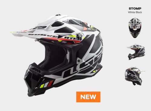 KASK MOTOCYKLOWY ENDURO OFF ROAD KASK LS2 MX700 SUBVERTER EVO STOMP WHITE BLACK, hurt ls2, sprzedaż hurtowa kasków ls2, promocja ls2, Motokrosové prilby, promocja LS2