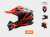 KASK MOTOCYKLOWY ENDURO OFF ROAD KASK LS2 MX700 SUBVERTER EVO STOMP ORANGE BLACK, hurt ls2, sprzedaż hurtowa kasków ls2, promocja ls2, Motokrosové prilby, promocja LS2, ls2 hurt