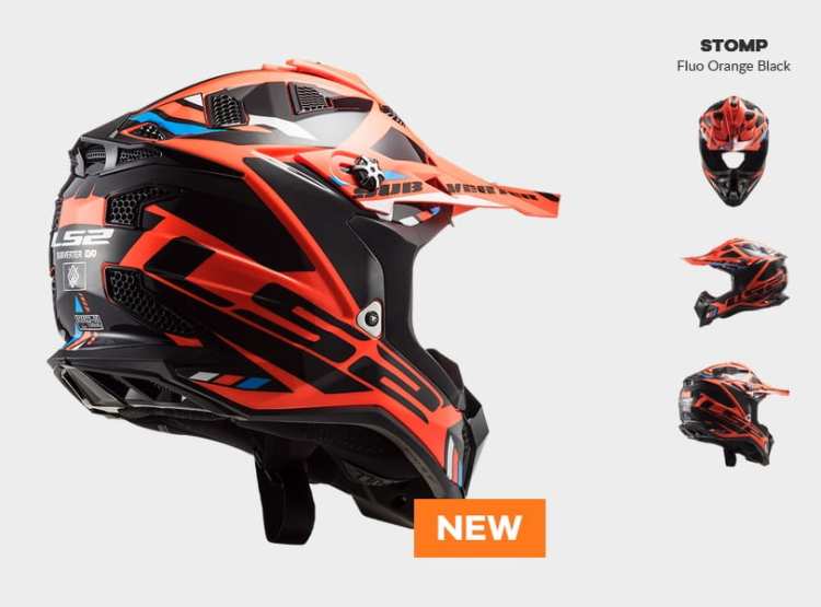 KASK MOTOCYKLOWY ENDURO OFF ROAD KASK LS2 MX700 SUBVERTER EVO STOMP ORANGE BLACK, hurt ls2, sprzedaż hurtowa kasków ls2, promocja ls2, Motokrosové prilby, promocja LS2, ls2 hurt
