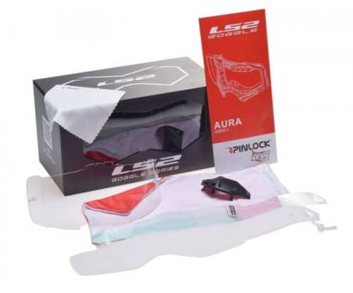 GOGLE LS2 AURA PRO CZARNO-POMARAŃCZOWE szyba LUSTRZANKA ! - motocyklowe - nowość  na sezon 2023   (1)