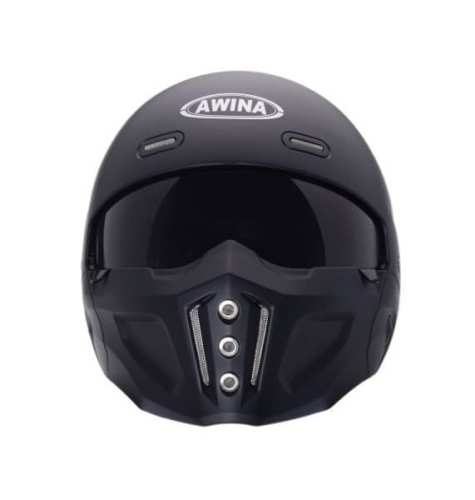 KASK DRIFTER WYPINANA SZCZĘKA CZARNY MAT AWINA