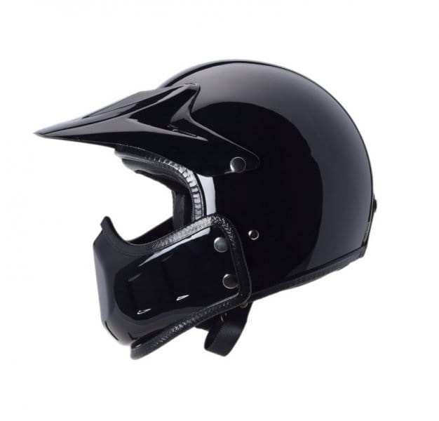 KASK DRIFTER WYPINANA SZCZĘKA CZARNY połysk AWINA TN8658E