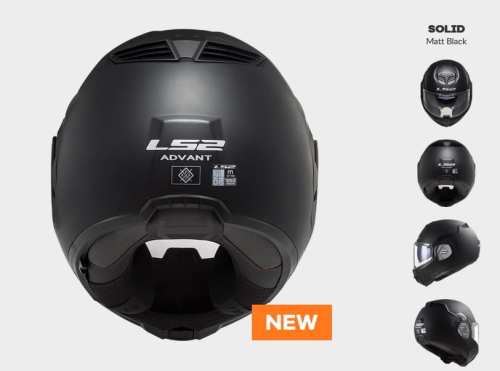 KASK MOTOCYKLOWY KASK KASK LS2 FF906 ADVANT MATT BLACK-06 nowość 2022 / 2023 roku