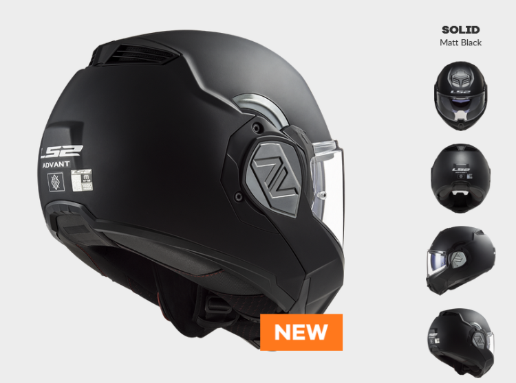 KASK MOTOCYKLOWY KASK KASK LS2 FF906 ADVANT MATT BLACK-06 nowość 2022 / 2023 roku