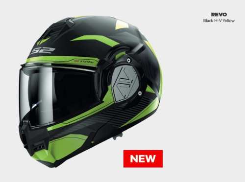 KASK MOTOCYKLOWY KASK LS2 FF906 ADVANT REVO BLACK H-V YELLOW-06 nowość 2022 / 2023 roku