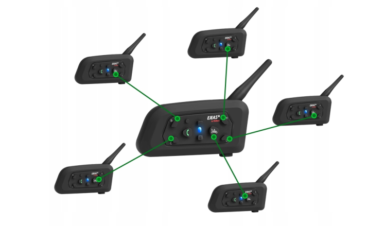 ITERCOM ZESTAW SŁUCHAWKOWY interkom BLUETOOTH ZESTAW V6 Pro