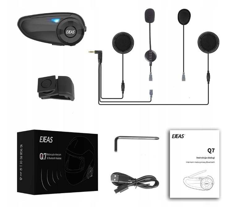 ITERCOM ZESTAW SŁUCHAWKOWY interkom BLUETOOTH ZESTAW Q7