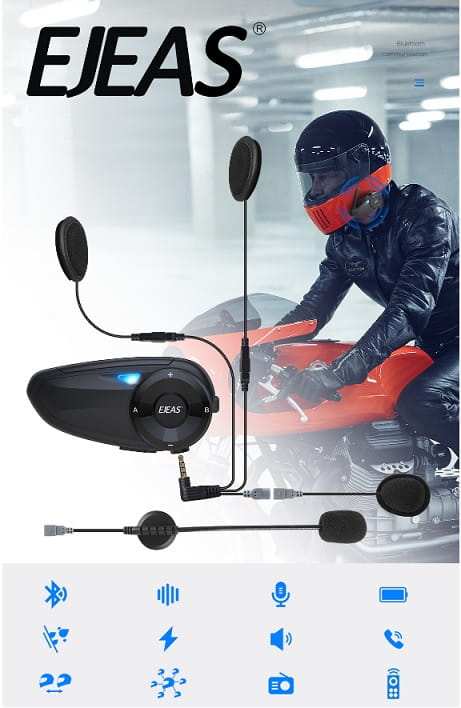ITERCOM ZESTAW SŁUCHAWKOWY interkom BLUETOOTH ZESTAW Q7