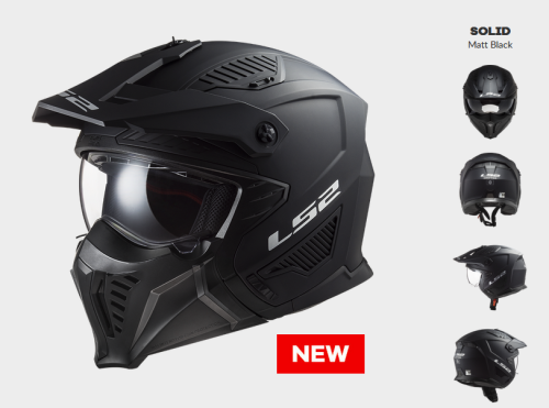 Kask Motocyklowy KASK LS2 OF606 DRIFTER SOLID MATT BLACK-06 ECE 22.06 nowość 2023 roku