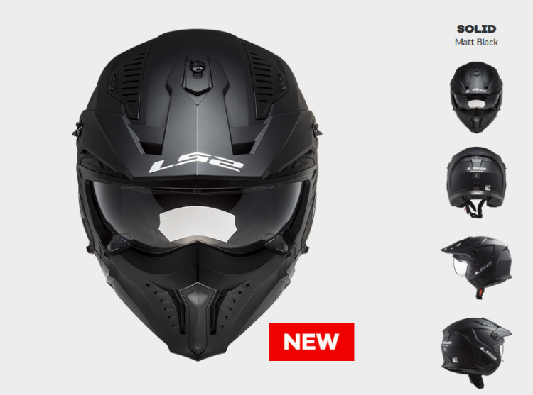 Kask Motocyklowy KASK LS2 OF606 DRIFTER SOLID MATT BLACK-06 ECE 22.06 nowość 2023 roku m.png