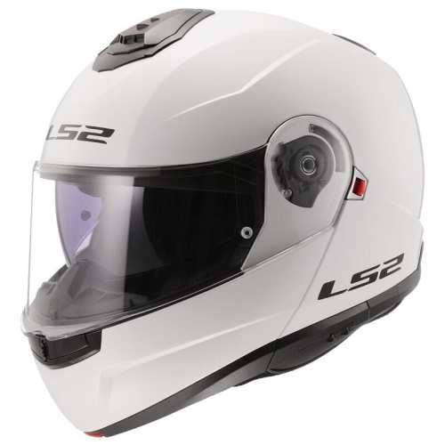 KASK MOTOCYKLOWY LS2 SZCZĘKOWY FF908 STROBE II SOLID WHITE - kolor Biały połysk