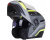 aaa KASK MOTOCYKLOWY LS2 SZCZĘKOWY FF908 STROBE II SOLID MONZA MATT BLLACK. H-V YELLOW - fluo